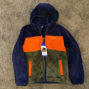 NWT Eddie Bauer kids cozy zip up jacket size L 14/16